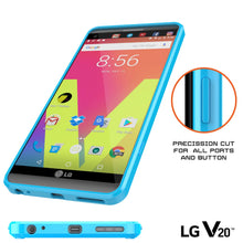 Charger l&#39;image dans la galerie, LG v20 Case Punkcase® LUCID 2.0 Light Blue Series w/ PUNK SHIELD Glass Screen Protector | Ultra Fit (Color in image: clear)
