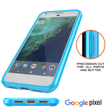 Charger l&#39;image dans la galerie, Google Pixel XL Case Punkcase® LUCID 2.0 Light Blue Series w/ PUNK SHIELD Glass Screen Protector | Ultra Fit (Color in image: clear)
