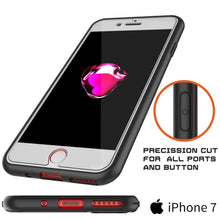 Load image into Gallery viewer, iPhone SE (4.7&quot;) Case [MASK Series] [BLACK] Full Body Hybrid Dual Layer TPU Cover W/ protective Tempered Glass Screen Protector (Color in image: red)
