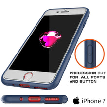Load image into Gallery viewer, iPhone SE (4.7&quot;) Case [MASK Series] [NAVY] Full Body Hybrid Dual Layer TPU Cover W/ protective Tempered Glass Screen Protector (Color in image: red)
