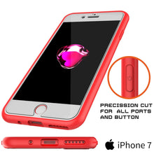 Charger l&#39;image dans la galerie, iPhone 8 Case [MASK Series] [RED] Full Body Hybrid Dual Layer TPU Cover W/ protective Tempered Glass Screen Protector (Color in image: navy)
