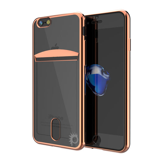 iPhone 7 Case, PUNKCASE® LUCID Rose Gold Series | Card Slot | SHIELD Screen Protector | Ultra fit (Color in image: Rose Gold)