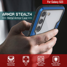 Load image into Gallery viewer, Coque de protection Punkcase S23 Armor Stealth, de qualité militaire, avec plusieurs couches [Bleu marine]
