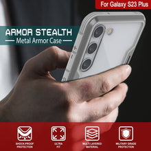 Load image into Gallery viewer, Coque de protection Punkcase S23+ Plus Armor Stealth, militaire de qualité supérieure, à plusieurs couches [gris]
