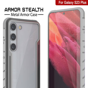 Coque de protection Punkcase S23+ Plus Armor Stealth, militaire de qualité supérieure, à plusieurs couches [gris]