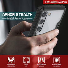 Charger l'image dans la galerie, Punkcase S23+ Plus Étui de protection Stealth Armor Coque militaire de qualité supérieure à multi-couches [Noir]
