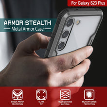 Charger l'image dans la galerie, Étui de protection militaire Punkcase S23+ Plus Armor Stealth, avec une couverture multicouche [Gris-Noir]
