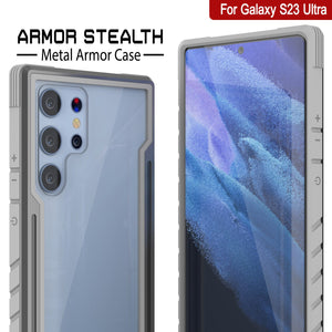 Coque de protection robuste de qualité militaire Punkcase S23 Ultra Armor Stealth [Gris]