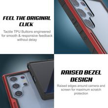 Charger l'image dans la galerie, Punkcase S23 Ultra Armor Stealth Étui de protection militaire de qualité supérieure à plusieurs couches [rouge]
