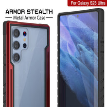 Charger l'image dans la galerie, Punkcase S23 Ultra Armor Stealth Étui de protection militaire de qualité supérieure à plusieurs couches [rouge]
