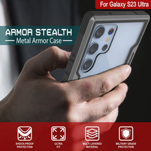 Charger l'image dans la galerie, Étui Stealth S23 Ultra Armor de marque Punkcase, protection militaire de qualité supérieure à plusieurs couches [gris-noir].
