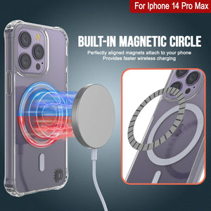 Coque de chargement sans fil magnétique Punkcase pour iPhone 14 Pro Max [Série ClearMag]