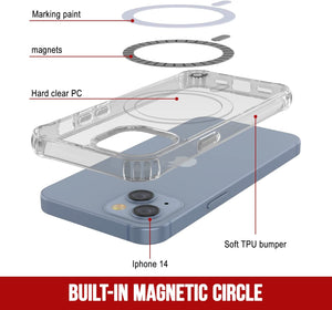 Punkcase Coque de Chargement sans Fil Magnétique iPhone 14 [Série ClearMag]