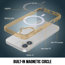 Charger l&#39;image dans la galerie, Étui de chargement magnétique sans fil Punkcase pour iPhone 16 [Série ClearMag] [Or]
