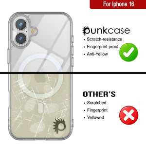 Étui de chargement magnétique sans fil Punkcase pour iPhone 16 [Série ClearMag] [Transparent]