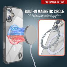 Charger l&#39;image dans la galerie, Étui de chargement magnétique sans fil Punkcase pour iPhone 16 Plus [Série ClearMag] [Noir]
