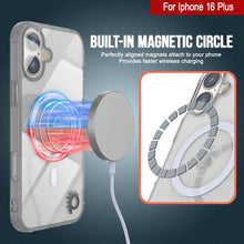 Charger l&#39;image dans la galerie, Étui de chargement magnétique sans fil Punkcase pour iPhone 16 Plus [Série ClearMag] [Argent]
