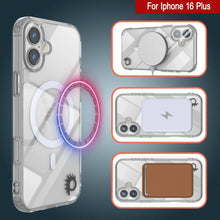 Load image into Gallery viewer, Étui de chargement magnétique sans fil Punkcase pour iPhone 16 Plus [Série ClearMag] [Transparent]
