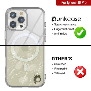 Étui de chargement magnétique sans fil Punkcase pour iPhone 16 Pro [Série ClearMag] [Transparent]