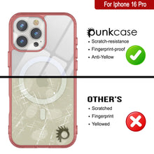 Load image into Gallery viewer, Étui de chargement magnétique sans fil Punkcase pour iPhone 16 Pro [Série ClearMag] [Rouge]
