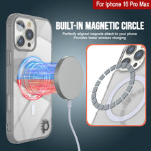 Load image into Gallery viewer, Étui de chargement magnétique sans fil Punkcase pour iPhone 16 Pro Max [Série ClearMag] [Argent]
