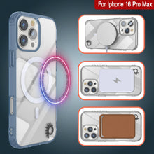 Load image into Gallery viewer, Étui de chargement magnétique sans fil Punkcase pour iPhone 16 Pro Max [Série ClearMag] [Marine]
