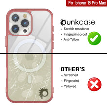 Load image into Gallery viewer, Étui de chargement magnétique sans fil Punkcase pour iPhone 16 Pro Max [Série ClearMag] [Rouge]
