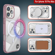 Load image into Gallery viewer, Étui de chargement magnétique sans fil Punkcase pour iPhone 16 Pro Max [Série ClearMag][Rose]
