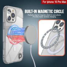 Load image into Gallery viewer, Étui de chargement magnétique sans fil Punkcase pour iPhone 16 Pro Max [Série ClearMag] [Transparent]
