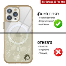 Load image into Gallery viewer, Étui de chargement magnétique sans fil Punkcase pour iPhone 16 Pro Max [Série ClearMag] [Or]
