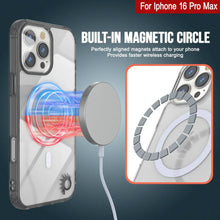 Load image into Gallery viewer, Étui de chargement magnétique sans fil Punkcase pour iPhone 16 Pro Max [Série ClearMag] [Noir]
