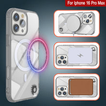 Load image into Gallery viewer, Étui de chargement magnétique sans fil Punkcase pour iPhone 16 Pro Max [Série ClearMag] [Argent]
