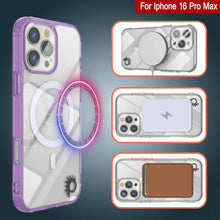 Load image into Gallery viewer, Étui de chargement magnétique sans fil Punkcase pour iPhone 16 Pro Max [Série ClearMag] [Violet]
