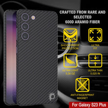 Load image into Gallery viewer, Punkcase S23+ Plus Étui en fibre de carbone [Série AramidShield] Ultra mince et léger en Kevlar.
