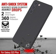 Load image into Gallery viewer, Punkcase S23+ Plus Étui en fibre de carbone [Série AramidShield] Ultra mince et léger en Kevlar.
