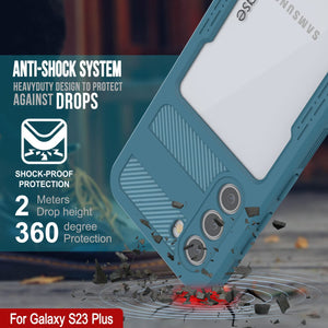 Coque étanche pour Galaxy S23+ Plus [Série Alpine 2.0] [Ajustement fin] [Certifiée IP68] [Antichoc] [Bleu]