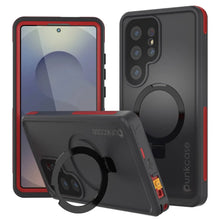 Charger l&#39;image dans la galerie, Galaxy S25 Ultra Imperproof Case [Kickstud 2.0 Series] Cover IP68 Protection avec protecteur d&#39;écran et kickstand [rouge]
