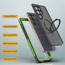 Charger l&#39;image dans la galerie, Galaxy S25 Ultra Imperproof Case [Kickstud 2.0 Series] Cover IP68 Protection avec protecteur d&#39;écran et kickstand [Green]
