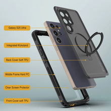 Charger l&#39;image dans la galerie, Galaxy S25 Ultra Imperproof Case [Kickstud 2.0 Series] Cover IP68 protecteur avec protecteur d&#39;écran et kickstand [noir]

