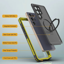 Charger l&#39;image dans la galerie, Galaxy S25 Ultra Imperproof Case [Kickstud 2.0 Series] Cover IP68 Protection avec protecteur d&#39;écran et kickstand [Yellow]
