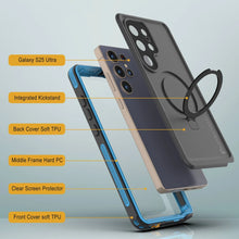 Charger l&#39;image dans la galerie, Galaxy S25 Ultra Imperproof Case [Kickstud 2.0 Series] Cover IP68 protecteur avec protecteur d&#39;écran et kickstand [Blue]
