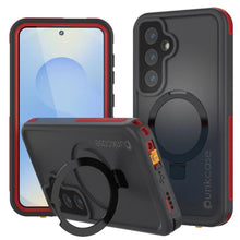 Charger l&#39;image dans la galerie, Galaxy S25 Basofroof Base [Kickstud 2.0 Series] Couverture de protection IP68 avec protecteur d&#39;écran et kickstand [rouge]
