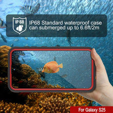Charger l&#39;image dans la galerie, Galaxy S25 Basofroof Base [Kickstud 2.0 Series] Couverture de protection IP68 avec protecteur d&#39;écran et kickstand [rouge]
