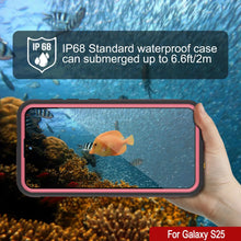 Charger l&#39;image dans la galerie, Galaxy S25 Affaire imperméable [Kickstud 2.0 Series] Couverture de protection IP68 avec protecteur d&#39;écran et kickstand [Pink]
