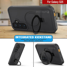 Charger l&#39;image dans la galerie, Galaxy S25 Affaire imperméable [Kickstud 2.0 Series] Couverture de protection IP68 avec protecteur d&#39;écran et kickstand [Gray]

