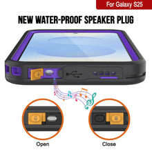 Charger l&#39;image dans la galerie, Galaxy S25 Empterproof Case [Kickstud 2.0 Series] Couverture de protection IP68 avec protecteur d&#39;écran et kickstand [Purple]
