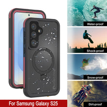 Charger l&#39;image dans la galerie, Galaxy S25 Affaire imperméable [Kickstud 2.0 Series] Couverture de protection IP68 avec protecteur d&#39;écran et kickstand [Pink]
