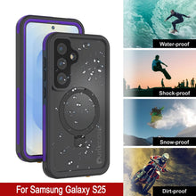 Charger l&#39;image dans la galerie, Galaxy S25 Empterproof Case [Kickstud 2.0 Series] Couverture de protection IP68 avec protecteur d&#39;écran et kickstand [Purple]
