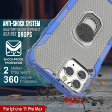 Charger l&#39;image dans la galerie, PunkCase pour iPhone 11 Pro Max Coque [Série Magnetix 2.0] Housse de protection transparente en TPU avec support [Bleu]
