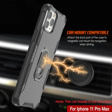Charger l&#39;image dans la galerie, PunkCase pour étui iPhone 11 Pro Max [Série Magnetix 2.0] Coque transparente en TPU de protection avec béquille [Noir]
